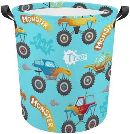 MEIKKOMonster Truck Cartoon Laundry Basket