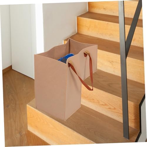 Golden Felt Folding Laundry Hamper for Stairs Efficient Clothes Organizer Basket