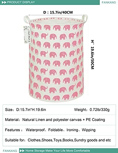 FANKANG Storage Basket Pink Elephant