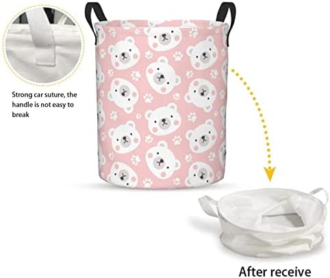STURDY POLAR BEAR LAUNDRY BASKET PRVTKBSS