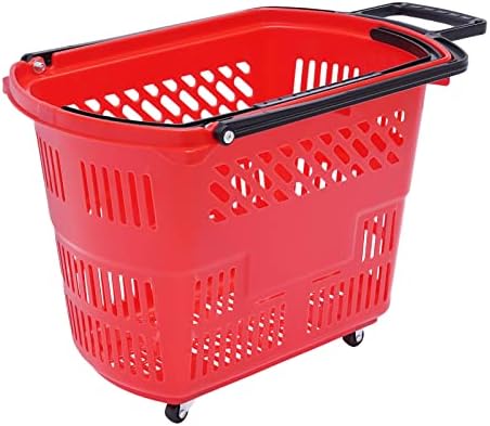 Durable 6-Piece Rolling Shopping Cart with Wheels