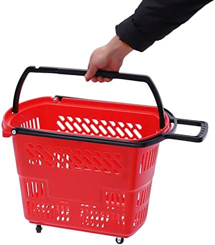 Durable 6-Piece Rolling Shopping Cart with Wheels