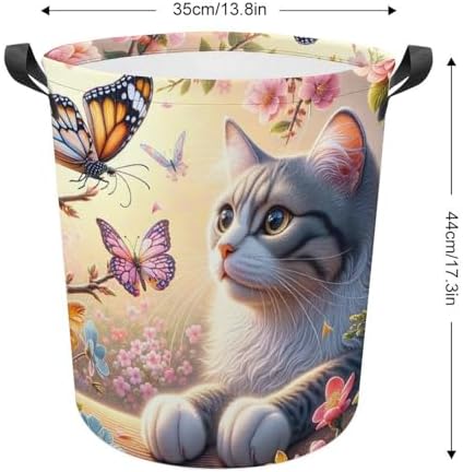 Meiko Butterfly Latern Foldable Laundry Hamper Durable Waterproof for All Uses