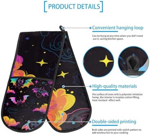 Halloween Double Oven Mitts - Heat-Resistant Durable
