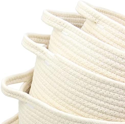Casaphoria 5-Piece Cotton Rope Storage Baskets