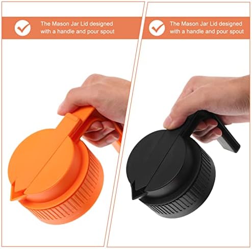 Hemoton 2-Piece Lids for Mason Jars Easy Pitcher Dispenser