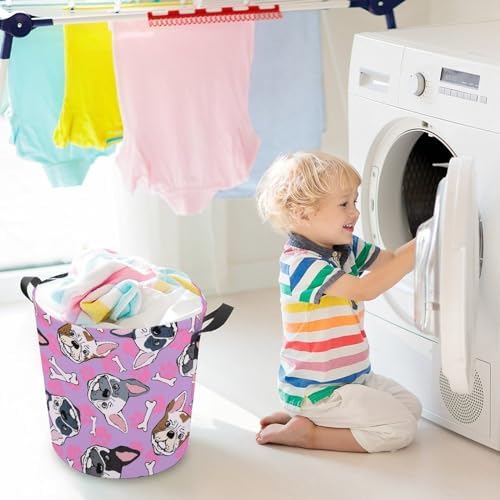 French Bulldog Waterproof Storage Basket with 173 x 138 Capacity