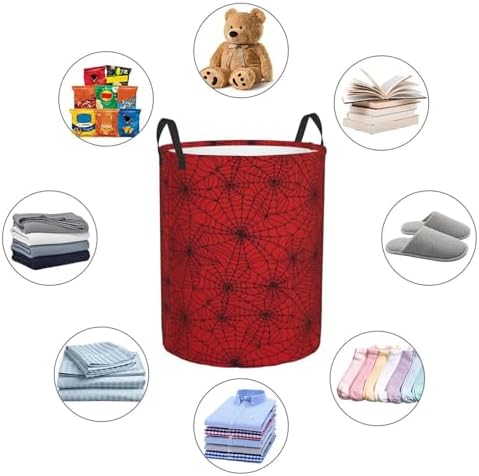 Red Spider Web Collapsible Laundry Hamper Red Spider Web Collapsible Laundry Basket