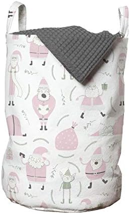 festive Christmas laundry bag with textured design