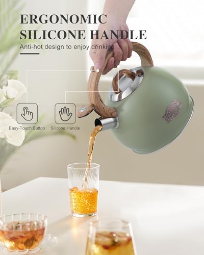Hauce Radio 27 Quart Stovetop Whistling Tea Kettle