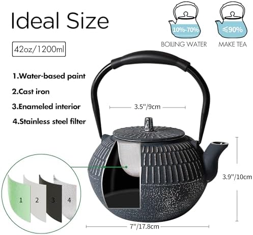 Safe Cast Iron Teapot