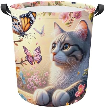 Meiko Butterfly Latern Foldable Laundry Hamper Durable Waterproof for All Uses