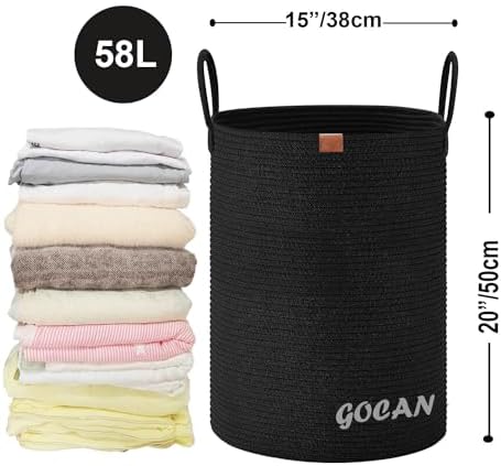 Sturdy Durable Woven Laundry Hamper Basket for Storage