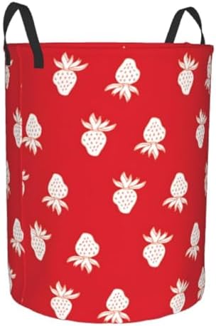 Strawberry Foldable Laundry Hamper Collapsible Organizer with Handles