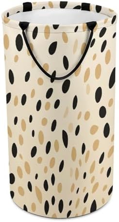 Leopard Print 87L Large Laundry Basket with Handle Foldable