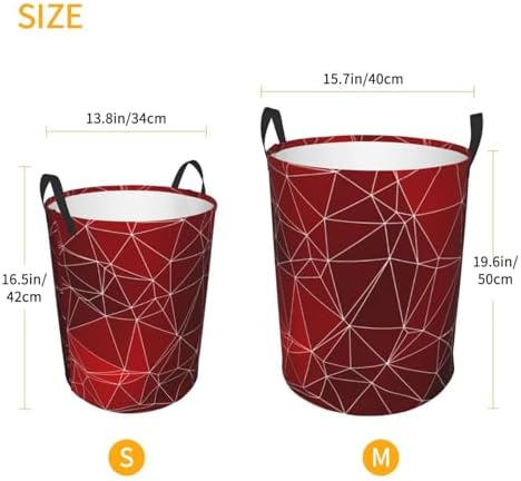 Sturdy Water-Resistant Geometric Laundry Basket with Handle