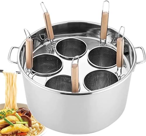 Stainless Steel Pasta Pots Set with Strainer Basket