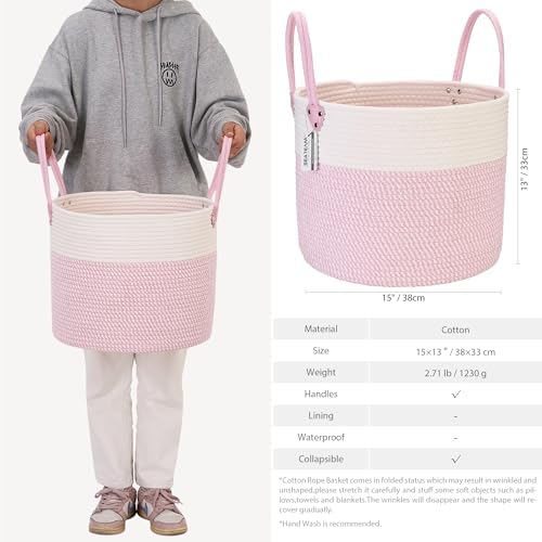 Sea Team Round Storage Basket with Handles