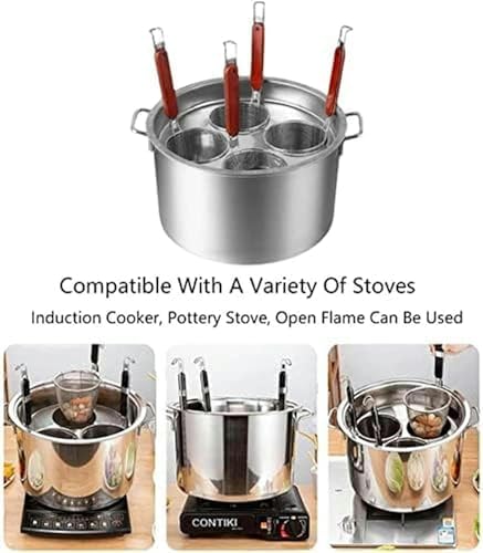 AttreX Stainless Steel Pasta Cooker Insert Set with 5 Holes