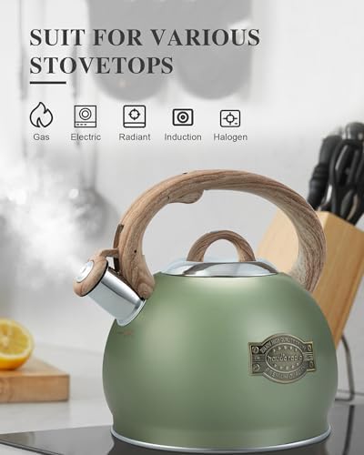 Hauce Radio 27 Quart Stovetop Whistling Tea Kettle