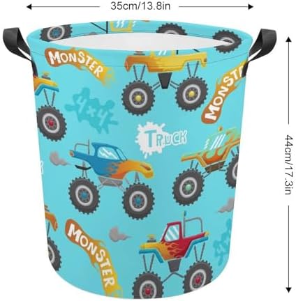 MEIKKOMonster Truck Cartoon Laundry Basket