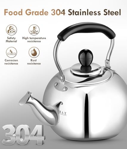 Sturdy Whistling 23 Quart Pot for Effortless Tea Brewing