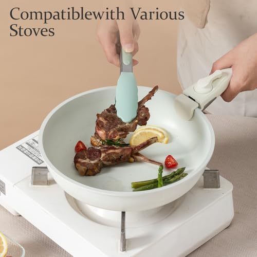 UCC LIFE 11Pcs Nonstick Cookware Set with Detachable Handles