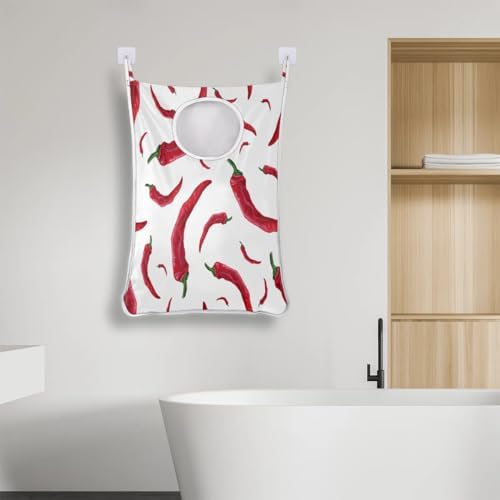 Hanging Laundry Hamper Bag - Compact Sturdy for Dirty Clothes
