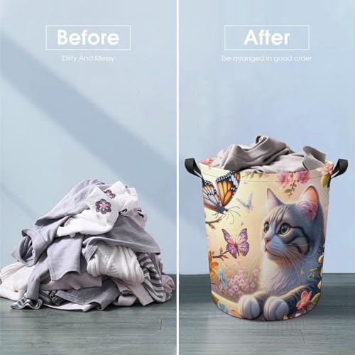 Meiko Butterfly Latern Foldable Laundry Hamper Durable Waterproof for All Uses