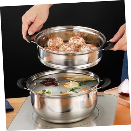 Kichvoe Multifunctional Stainless Steel Steamer Pot with Lid
