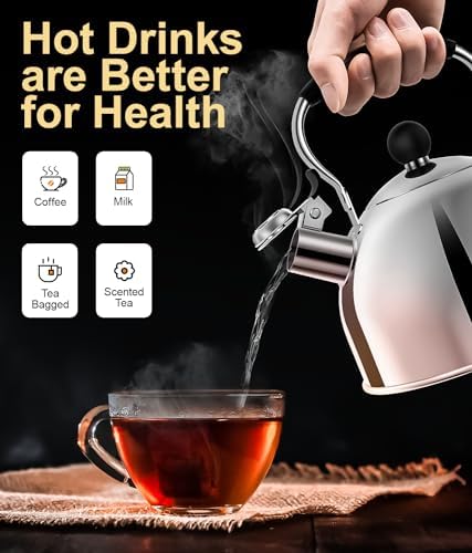 Whistling 2-Quart Stainless Steel Tea Kettle