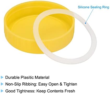 Uxcell Mason Jar Lids 10pcs Leak Proof with Silicone Rings