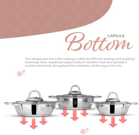 Serenk 7-Piece Stainless Steel Cookware Set for Home Use