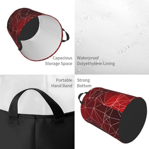 Sturdy Water-Resistant Geometric Laundry Basket with Handle