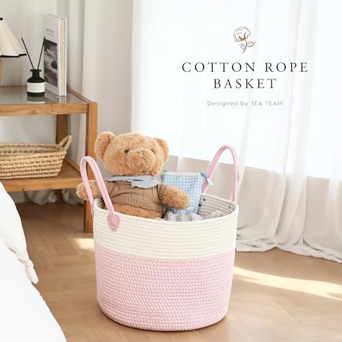 Sea Team Round Storage Basket with Handles