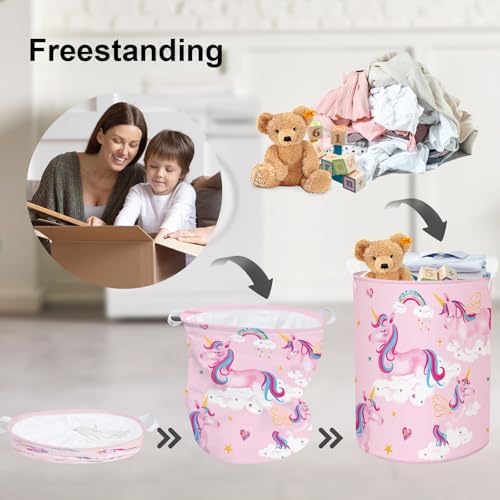 Rainbow Unicorn Laundry Basket 45L nursery storage