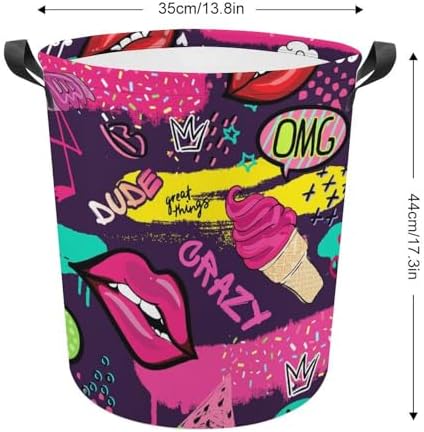 Collapsible Ice Cream Laundry Hamper