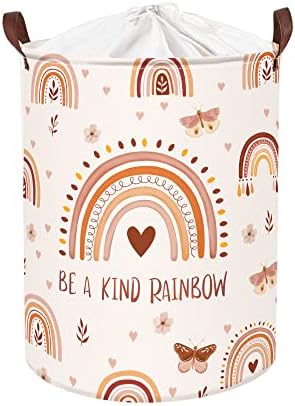 Clastyle Boho Pink Rainbow Laundry Hamper