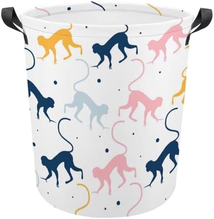 Meiko Abstract Monkey Pattern Storage Basket