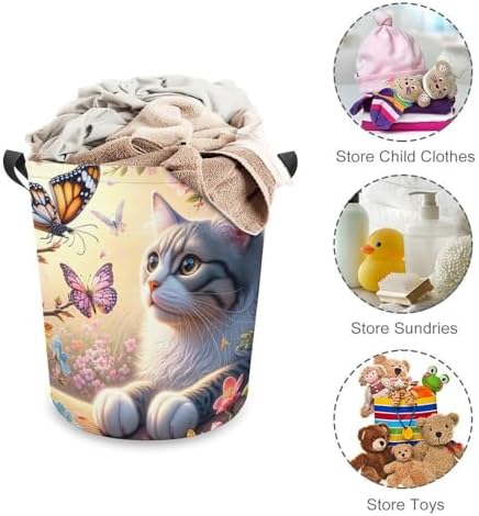 Meiko Butterfly Latern Foldable Laundry Hamper Durable Waterproof for All Uses