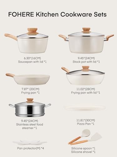 15PCS Non-stick Cookware Set for Induction Cooking