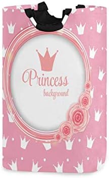 SUABO Princess Crown Laundry Basket Foldable