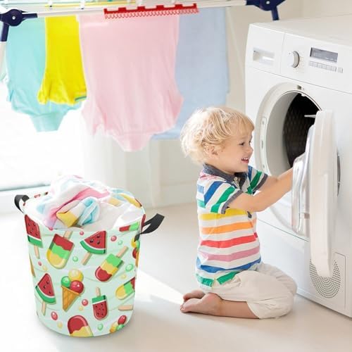 Stylish Functional Fresh Fruit Cartoon Water-Resistant Laundry Hamper for Home Travel