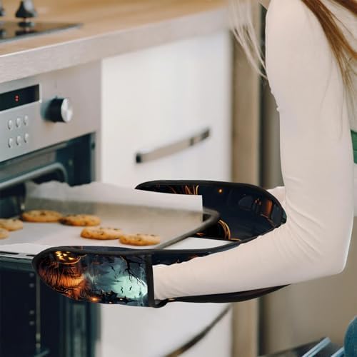 Happy Halloween Castle Double Oven mitt