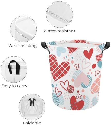Meiko Hearts Cute Dot Laundry Hamper