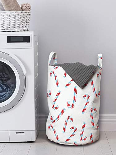 Perfect for Holidays Candy Cane Laundry Bag from Ambesonne