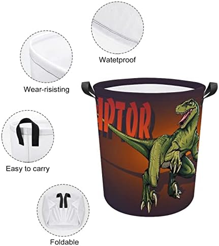 MEIKKO Velociraptor Dinosaur Kids Storage Bag Collapsible Waterproof Easy to Carry