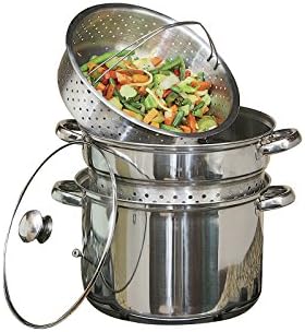 EXCELSTEEL 8 QT 4 Piece Stainless Steel Multi-Cooker