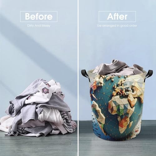 3D Earth Map Ball The Ultimate Collapsible Laundry Hamper