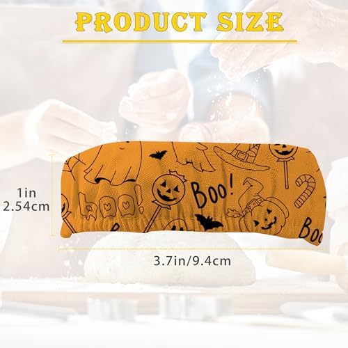 IGPPDO Halloween Pumpkin Cloth Lid Covers for Sourdough Starter Jar 5-Pack